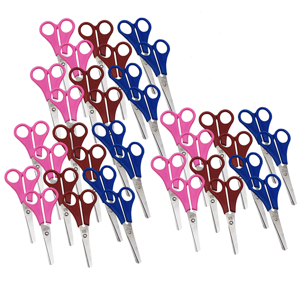 Charles Leonard Childrenfts 5.5" Scissors, Blunt Tip, Assorted Colors, PK36 77530